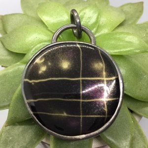 Pewter and Glass Necklace Slide